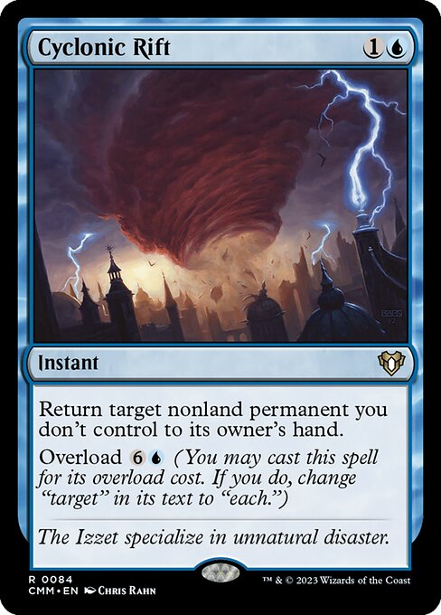 Cyclonic Rift from Commander Masters 2023, Chris Rahn art.